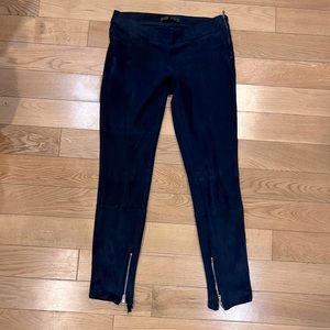 Low wait suede skinny legging